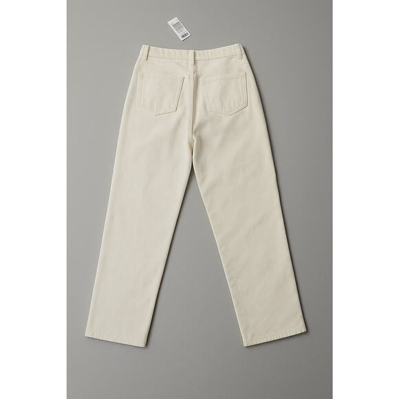 BRAND NEW! EILEEN FISHER COTTON VELVETEEN STRAIGHT LEG JEANS Beige SIZE 12 - Picture 2 of 11